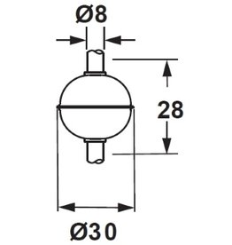 3028R SUS 316L Float for 8mm Tube