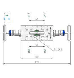 I.T.E. Industrial Technical Equipments M30, 3-way Manifold