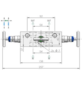 I.T.E. Industrial Technical Equipments M31, 3-way Manifold