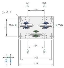 I.T.E. Industrial Technical Equipments M37, 3-way Manifold