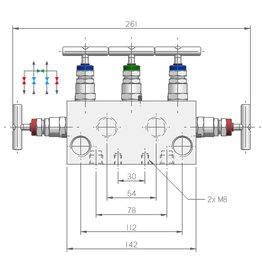 I.T.E. Industrial Technical Equipments M54, 5-way Manifold