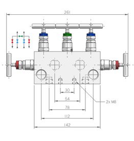 M54, 5-way Manifold