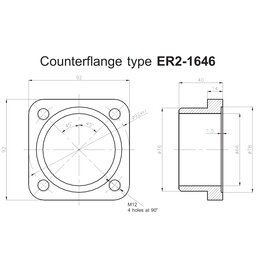 Aplisens - High quality process instrumentation Square counter flange 92x92 for ERH Series