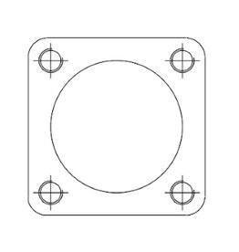 Square Flange, Mild Steel