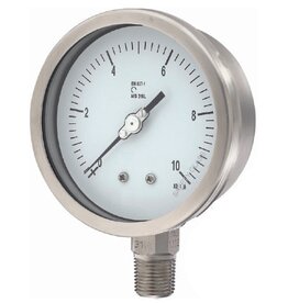 All SS Pressure Gauge Bourdon type AB series