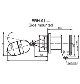 Aplisens - High quality process instrumentation Level Switch Type ERH - horizontal mounted