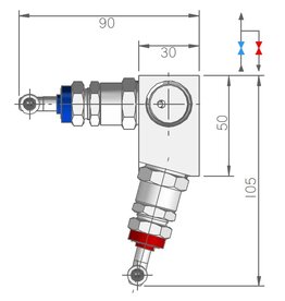 I.T.E. Industrial Technical Equipments M21D, 2-way Manifold