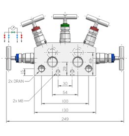 I.T.E. Industrial Technical Equipments M5654, 5-way Manifold