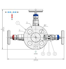 I.T.E. Industrial Technical Equipments M83 Monoflange Manifold