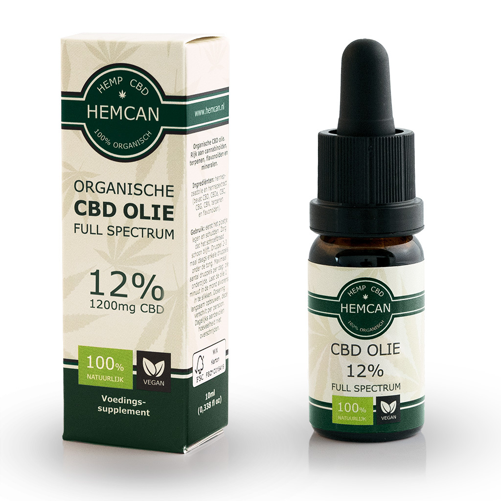 aanvaardbaar Depressie oase 100% Biologische CBD Olie 12% - 1200mg CBD (Cannabidiol) - HEMCAN