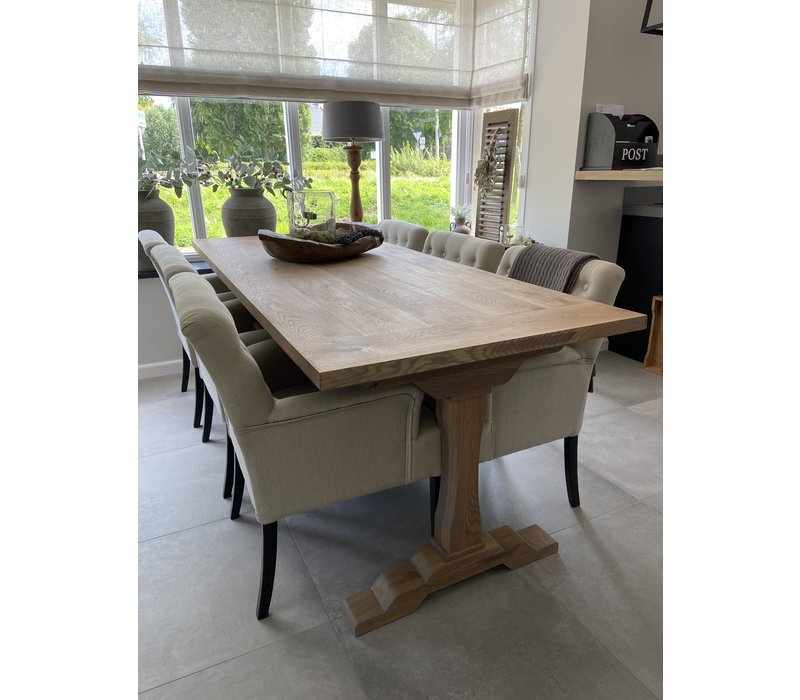 Nieuw eiken kloostertafel Claire