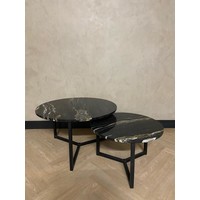Kwartsiet salontafel set rond - Belvédère