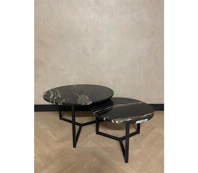 Kwartsiet salontafel set rond - Belvédère