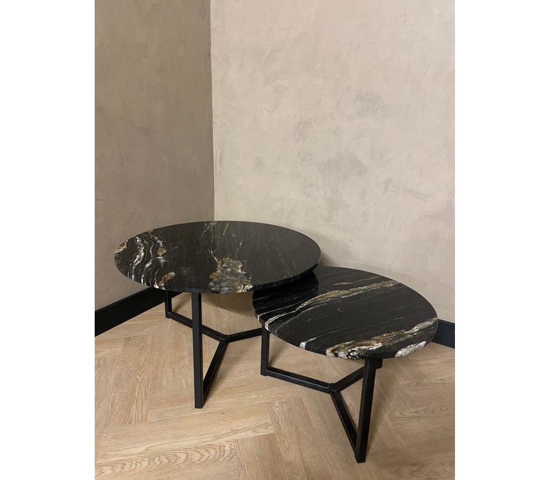 Kwartsiet salontafel set rond - Belvédère