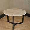 Marmeren salontafel rond - Travertin