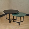 Salontafel set marmer/eiken rond - Indian Green