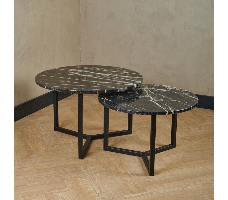 Kwartsiet salontafel set rond - Belvédère