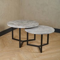 Marmeren salontafel set rond - Fior Di Bosco