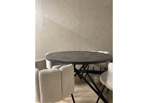 Robuust Interieur Ronde eettafel - croco structuur