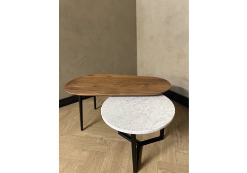 Robuust Interieur Salontafel set Vidar - Carrara