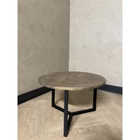 Salontafel rond croco goud - Isa