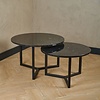 Marmeren salontafel set rond - Nero Marquina