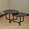 Robuust Interieur Marmeren salontafel set rond - Nero Marquina