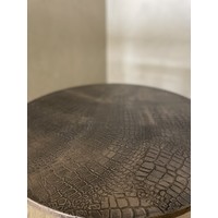 Salontafel rond croco rosé - Isa