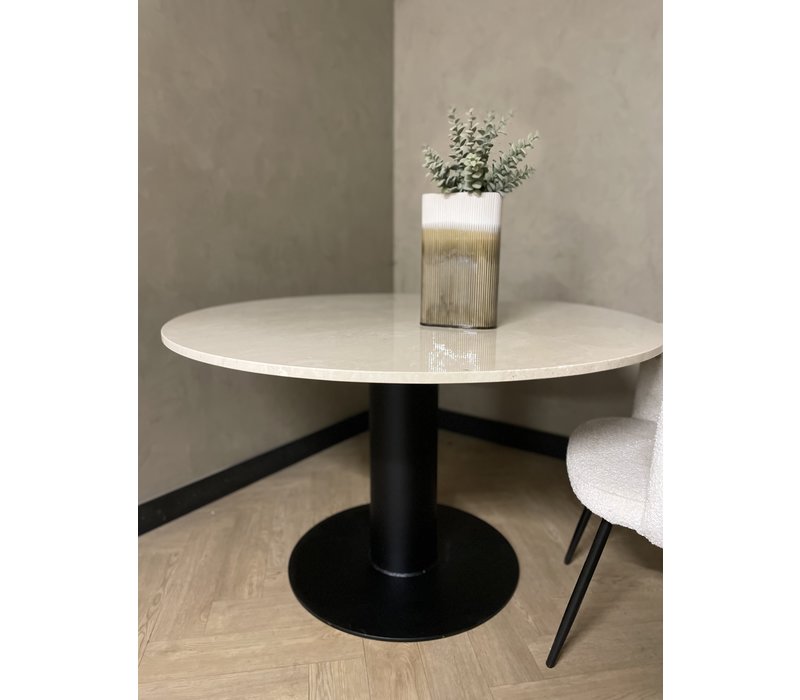 Marmeren eettafel Rond - Crema Marfil (meerdere kleuren)