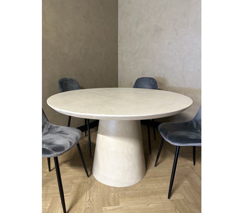 Betonlook eettafel Mush - rond