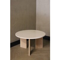 Marmeren salontafel rond -  Oak Crema Marfil