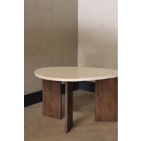 Marmeren salontafel organisch -  Oak Travertin
