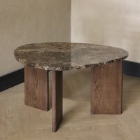 Marmeren salontafel organisch -  Oak Emperador