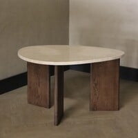 Marmeren salontafel organisch -  Oak Travertin