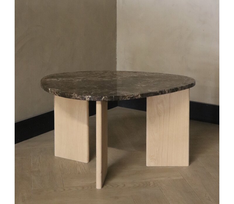 Marmeren salontafel organisch -  Oak Emperador