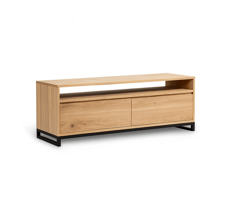 Industrieel eiken tv-meubel