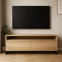 Industrieel eiken tv-meubel