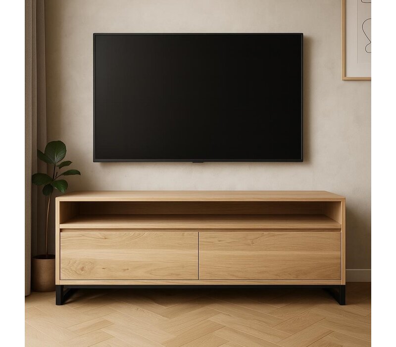 Industrieel eiken tv-meubel