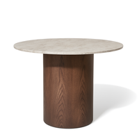 Kwartsiet eettafel Rond -  Oak Taj Mahal