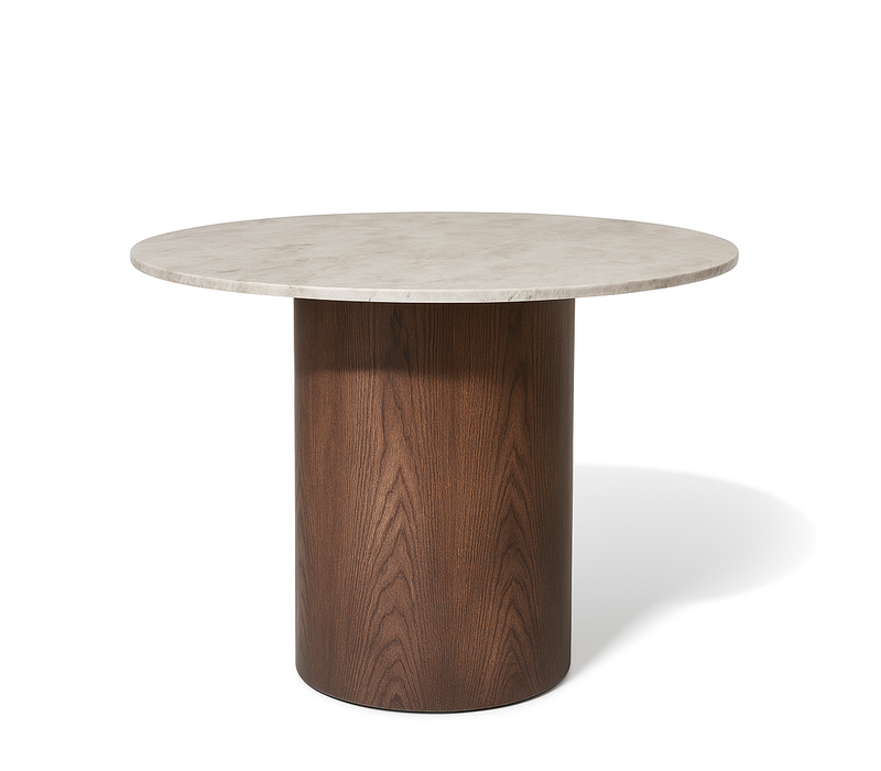 Kwartsiet eettafel Rond -  Oak Taj Mahal