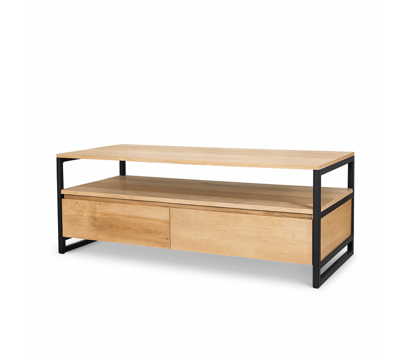 Industrieel eiken tv-meubel Nova