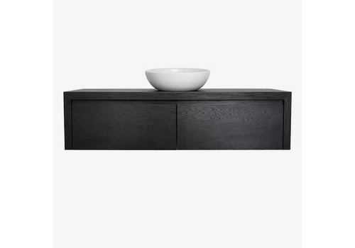 Robuust Interieur Badmeubel eiken zwart - Wolf