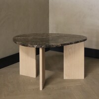 Marmeren salontafel organisch -  Oak Emperador