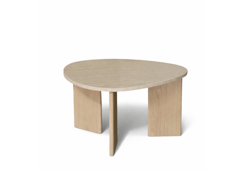 Robuust Interieur Marmeren salontafel organisch -  Oak Travertin