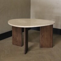 Marmeren salontafel organisch -  Oak Travertin