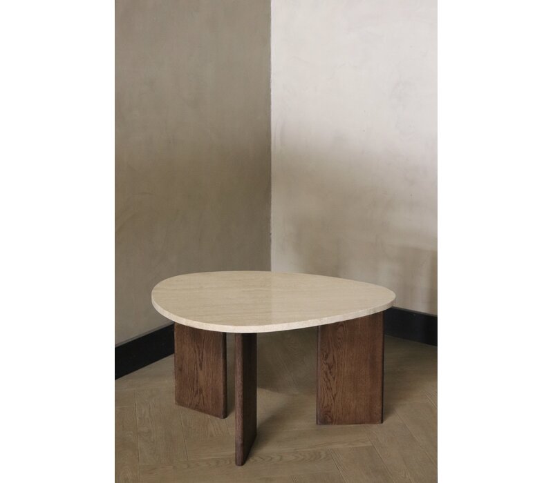 Marmeren salontafel organisch -  Oak Travertin
