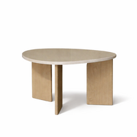 Marmeren salontafel organisch -  Oak Crema Marfil