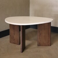 Marmeren salontafel organisch -  Oak Crema Marfil