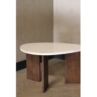 Marmeren salontafel organisch -  Oak Crema Marfil