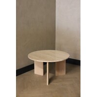 Marmeren salontafel rond -  Oak Travertin